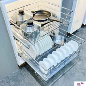 Bộ rổ kéo đựng chén dĩa và xoong nồi - M90D003