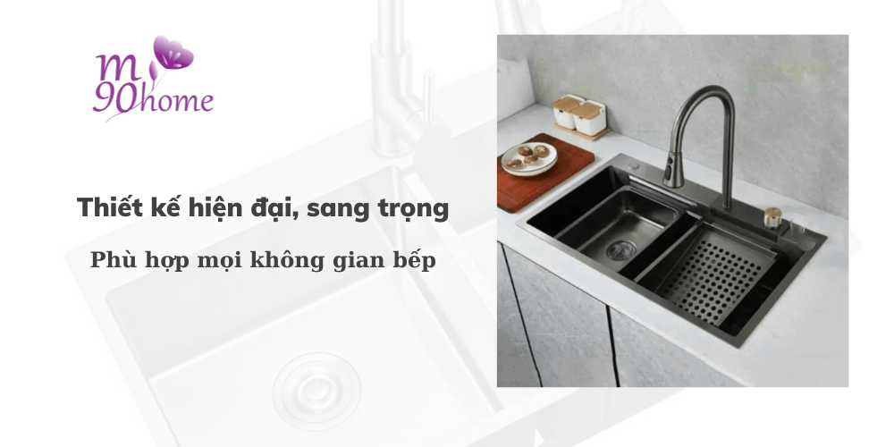 Bồn rửa chén được thiết kế sang trọng hiện đại Bồn rửa chén được thiết kế sang trọng hiện đại