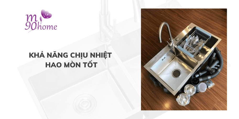 Chậu rửa chén Inox chịu nhiệt tốt Chậu rửa chén Inox chịu nhiệt tốt