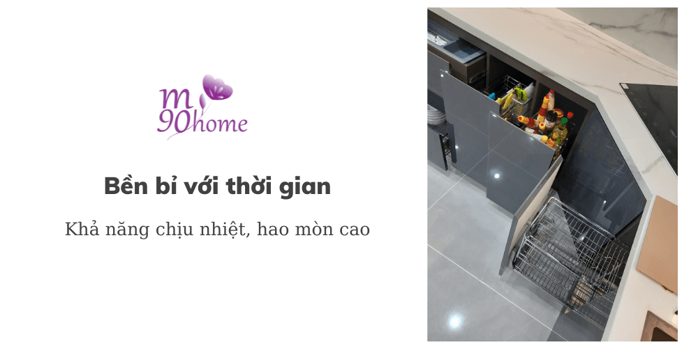 Thiết bị bếp Inox bền bỉ với thời gian