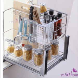Kệ đựng dao thớt gia vị Inox 304 cao cấp nan tròn