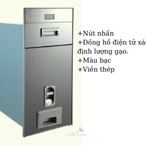 Thùng gạo mặt gương âm tủ bếp thông minh điện tử