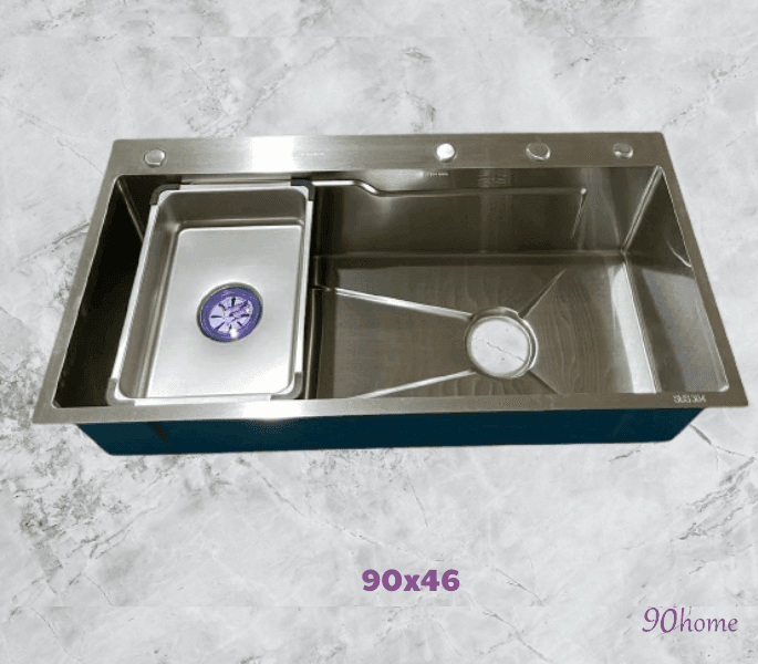 Combo chậu rửa chén 1 học lớn tặng rổ dựng đồ bếp giá rẻ đẹp tại Phụ Kiện Bếp M90home.com