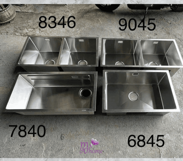 Bồn rửa chén bát âm bàn đá 1 ngăn 2 ngăn rẻ đẹp