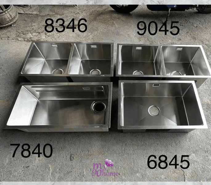 Bồn rửa chén bát âm bàn đá 1 ngăn 2 ngăn rẻ đẹp