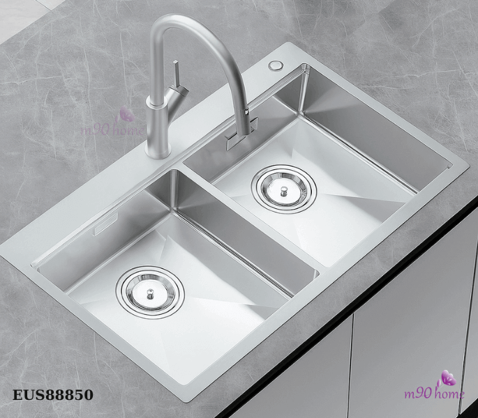 Bộ chậu rửa chén Inox 2 hộc cao cấp Eurogold giá tốt cho gia đình tại M90home
