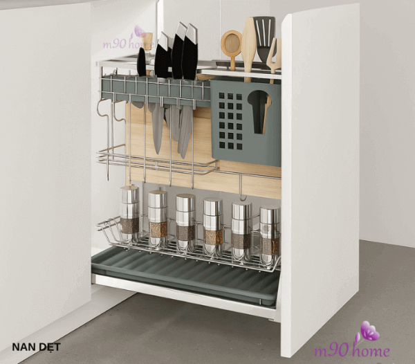 Kệ dao thớt thông minh, giá dao nan dẹt Inox 304 cao cấp Eurgold